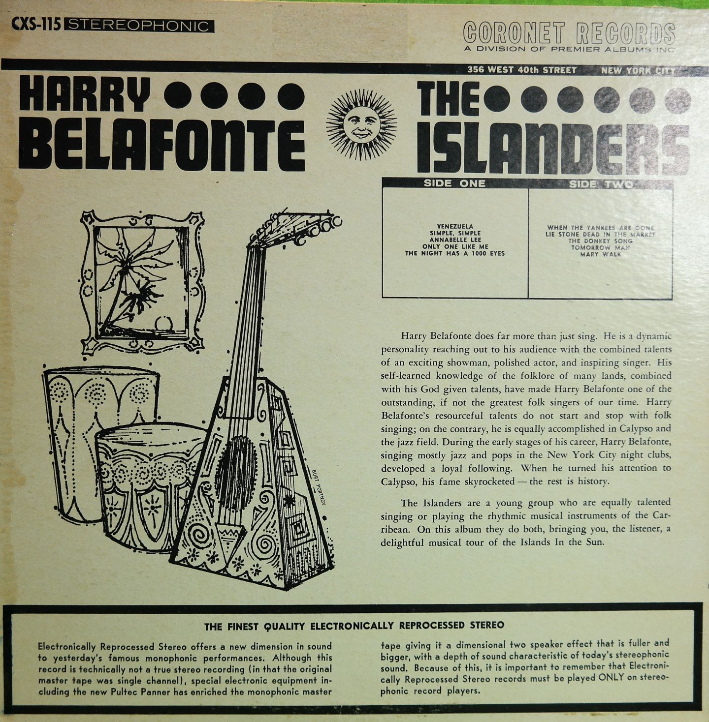 Belafonte Sings Five Early Songs Cxs115 Uts154